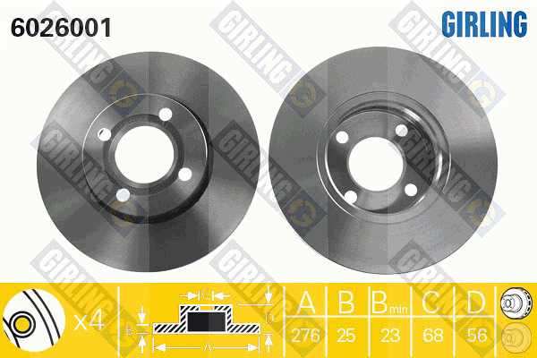 Тормозной диск 6026001 GIRLING