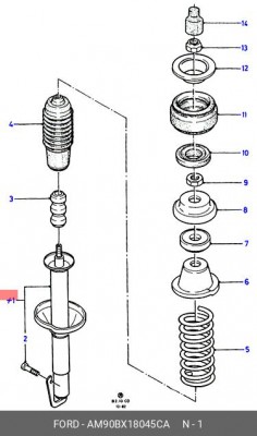 Амортизатор подвески AM90BX-18045-CA FORD