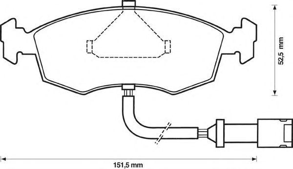 Комплект тормозных колодок, диско 571849B BENDIX JURID