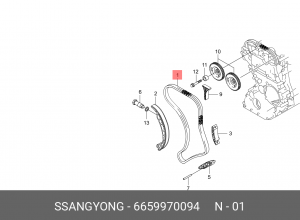 Цепь ГРМ - газораспределительного механизма 6659970094 SSANG YONG