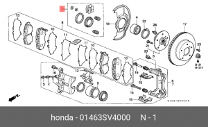 Ремкомплект, тормозной суппорт 01463SV4000 HONDA