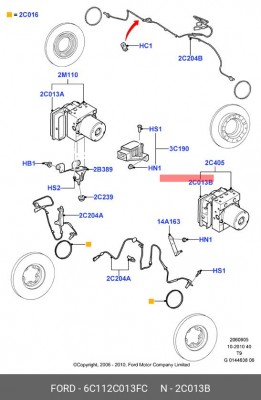 Комплект прибора управления 6C11-2C013-FC FORD