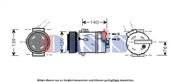 Компрессор, кондиционер 850674N AKS DASIS