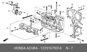 Прокладка, головка цилиндра 12251679014 HONDA