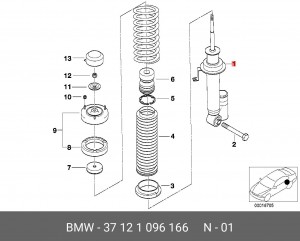 Амортизатор подвески 37121096166 BMW
