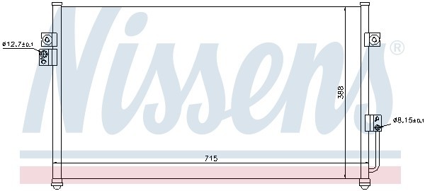Конденсатор, кондиционер 94634 NISSENS