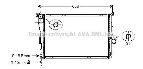 Радиатор охлаждения ДВС BW2278 AVA