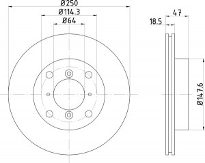 Тормозной диск MDC715 MINTEX
