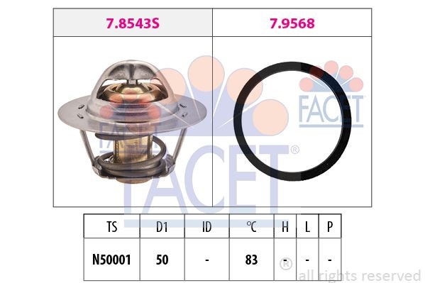 Термостат, охлаждающая жидкость 7.8543 FACET