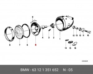 Отражатель 63 12 1 351 652 BMW