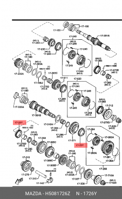 Кольцо синхронизатора H5081726Z MAZDA