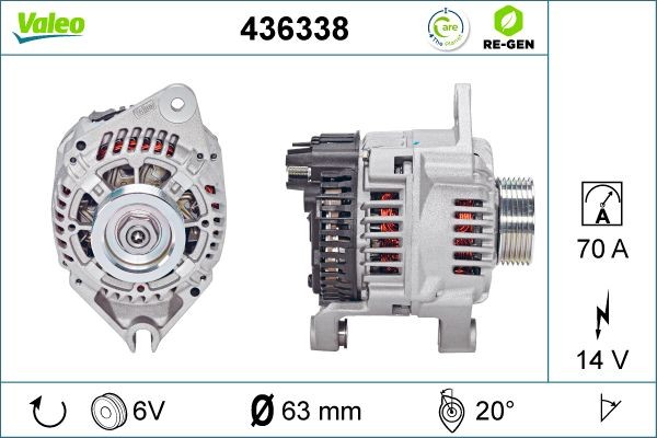 Генератор 436338 VALEO PHC