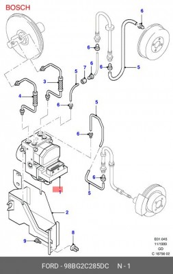 Гидроагрегат, тормозная система 98BG2C285DC FORD