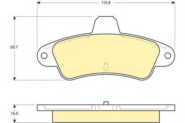 Комплект тормозных колодок, диско 6140843 GIRLING