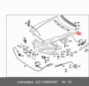 Капот A2118800457 MERCEDES BENZ