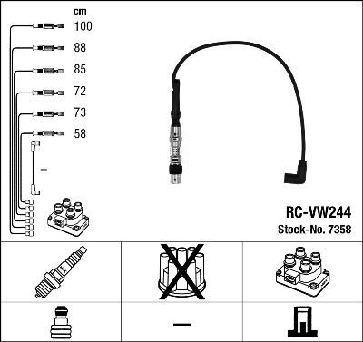Ккомплект проводов зажигания 7358 NGK NTK