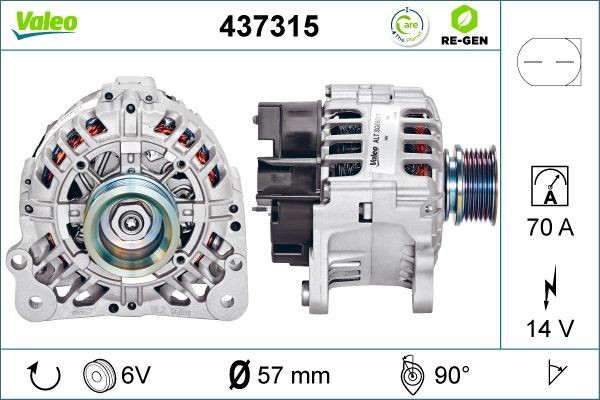 Генератор 437315 VALEO PHC