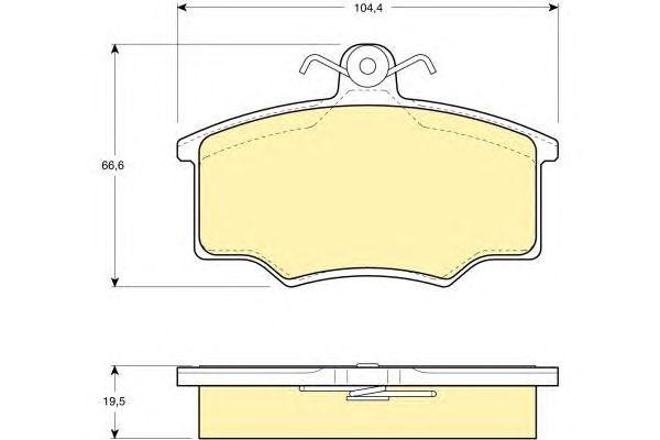 Комплект тормозных колодок, диско 6108631 GIRLING