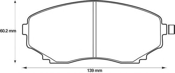 Комплект тормозных колодок, диско 572435B BENDIX JURID