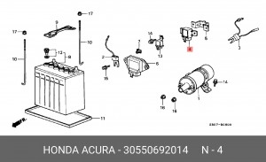 Блок управления, система зажигания 30550692014 HONDA