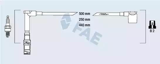 Ккомплект проводов зажигания 85510 FAE