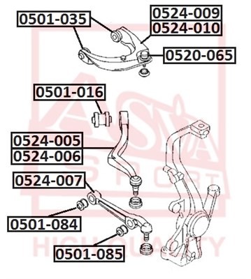 Рычаг подвески 0524-005 ASVA