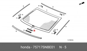 Эмблема 75717SNBE01 HONDA