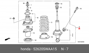 Амортизатор подвески 52620SWAA15 HONDA