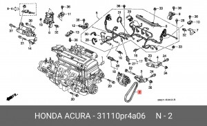 Поликлиновой ремень 31110-PR4-A06 HONDA