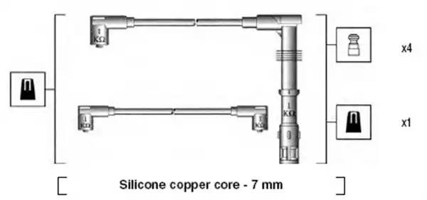 Ккомплект проводов зажигания 941175130754 MAGNETI MARELLI