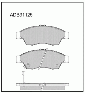 Колодки тормозные дисковые ADB31125 ALLIED NIPPON