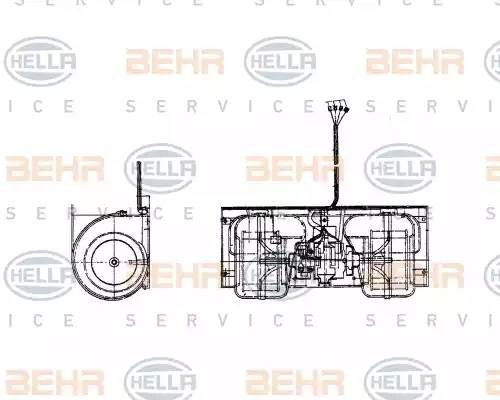 Электродвигатель, вентиляция салона 8EW009158451 HELLA