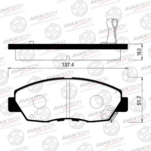 Колодки тормозные дисковые AV1020 AVANTECH