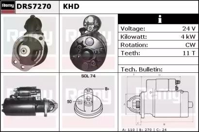 Стартер DRS7270 DELCO REMY