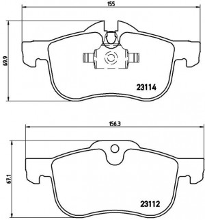 Комплект тормозных колодок, диско P52017 BREMBO