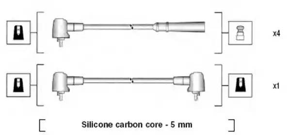 Ккомплект проводов зажигания 941275030863 MAGNETI MARELLI