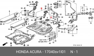 Топливный насос 17040-SV1-L01 HONDA