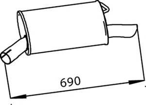 Глушитель выхлопных газов конечный 56307 DINEX