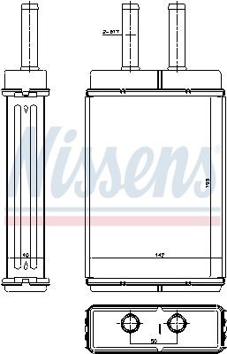 Теплообменник, отопление салона 77506 NISSENS