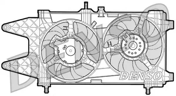 Вентилятор, охлаждение двигателя DER09037 DENSO