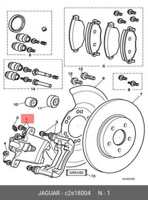 Тормозной суппорт C2S18004 JAGUAR