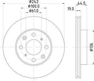 Тормозной диск MDC645 MINTEX