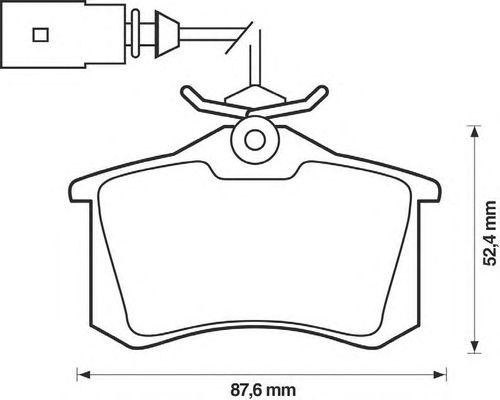Комплект тормозных колодок, диско 573065B BENDIX JURID