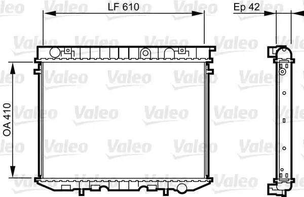 Радиатор, охлаждение двигател 734353 VALEO PHC