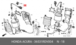 Лямбда-зонд 36531RDV004 HONDA
