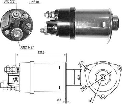 Тяговое реле, стартер 940113050041 MAGNETI MARELLI