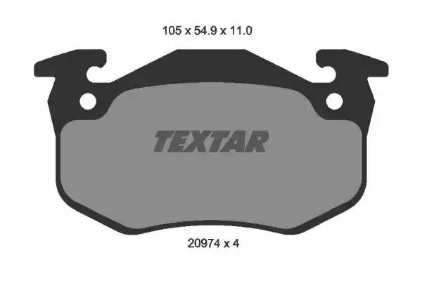 Комплект тормозных колодок, диско 2097401 TEXTAR