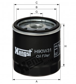 Масляный фильтр H90W31 HENGST