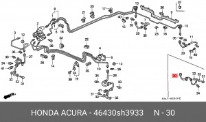 Тормозной шланг 46430SH3933 HONDA