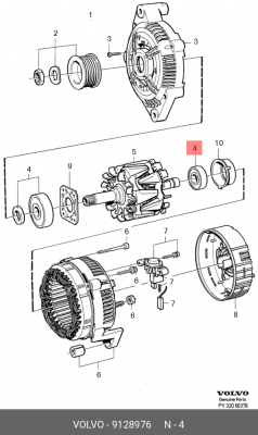 Ремкомплект, генератор 9128976 VOLVO